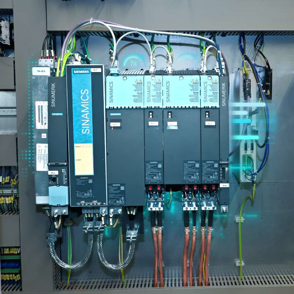 CNC machines on-site service in the control cabinet of a Siemens Sinamcs S120 drive system